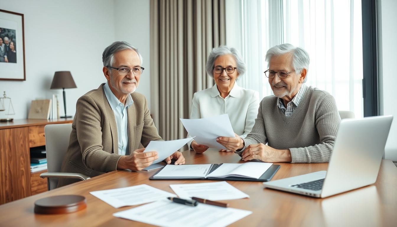 Senior legal team and families support